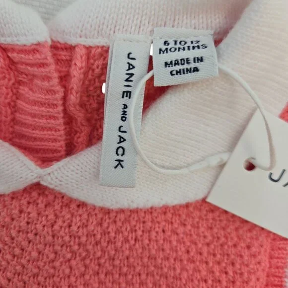 NWT Janie and Jack Knit Collared Onsie Size 6-12 mos. - Picture 3 of 5